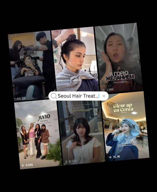 Seoul hair treatment creator collage