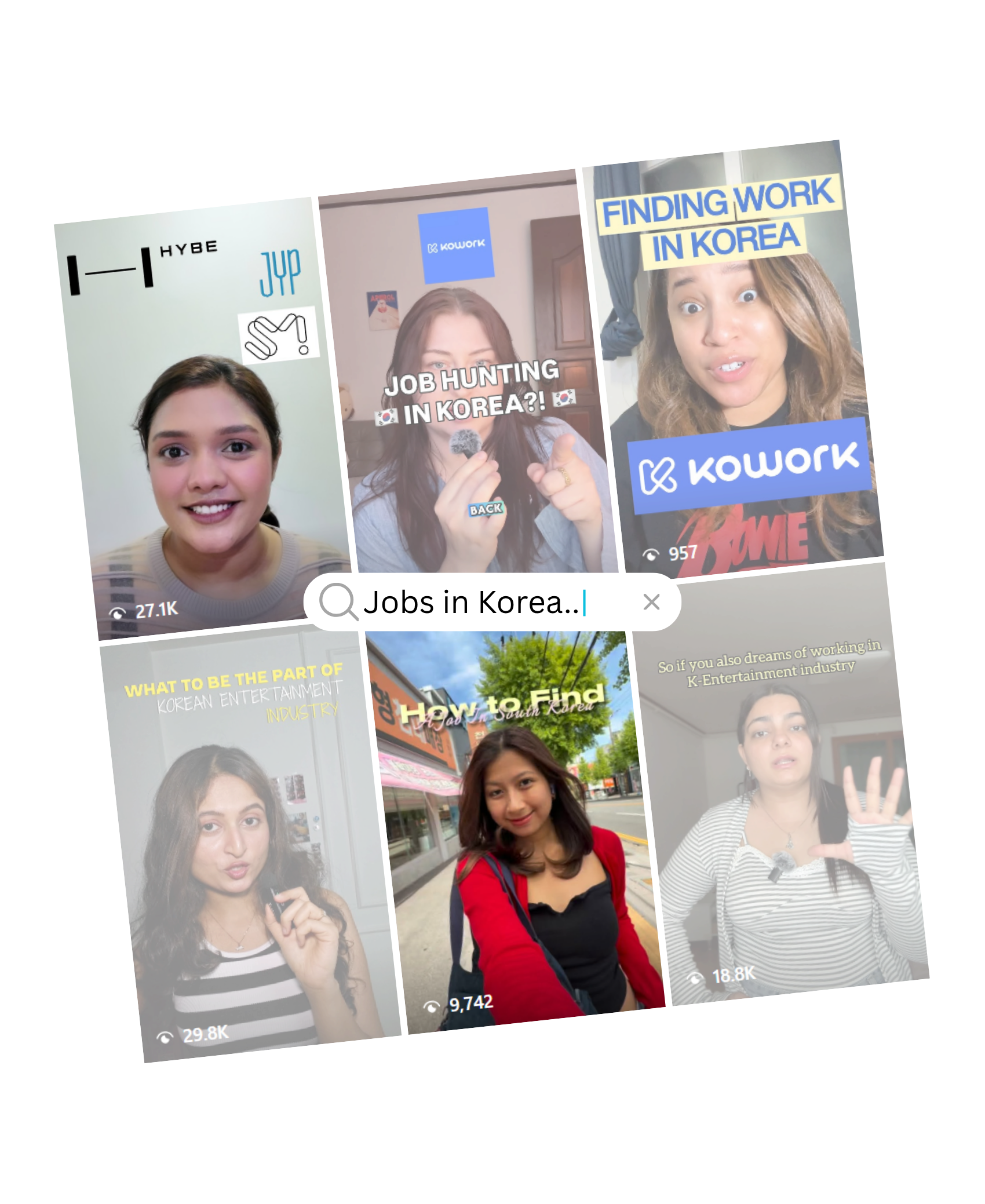 Seoul hair treatment creator collage